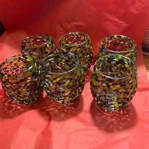 New tequila shot confetti glassware